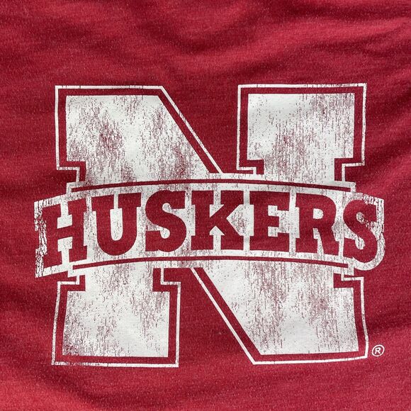 Nebraska Cornhuskers Shirt Mens Medium Red Black White Long Sleeve Tee - Picture 5 of 8